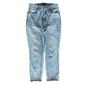 Abercrombie High Risee Mom Jean Curve Love Distressed Acid Wash Size 26